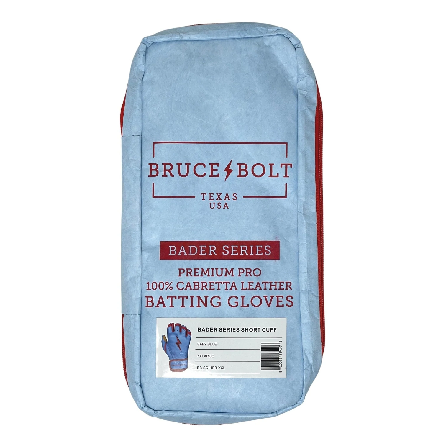 Bruce Bolt – BADER Series Youth Short Cuff Batting Gloves | BABY BLUE 5 Bruce Bolt – BADER Series Youth Short Cuff Batting Gloves | BABY BLUE - Image 3