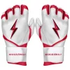 Bruce Bolt – BADER Series Youth Long Cuff Batting Gloves | BADER WHITE -Baseball Fantastic Store Bader WH long 1