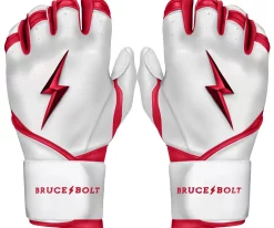 Bruce Bolt – BADER Series Youth Long Cuff Batting Gloves | BADER WHITE