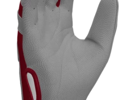 Franklin Custom CFX Pro Batting Gloves – Adult – Grey/Cardinal -Baseball Fantastic Store Grey Card 4