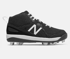 New Balance 3000v5 Youth Molded Cleats – Black/White (J3000BK5)