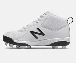 New Balance 3000v5 Youth Molded Cleats – White (J3000SW5) -Baseball Fantastic Store J3000SW5 3