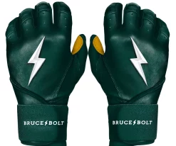 Bruce Bolt Batting Gloves – PREMIUM PRO Youth Long Cuff 27 Bruce Bolt Batting Gloves – PREMIUM PRO Youth Long Cuff -Baseball Fantastic Store Long Cuff Green 1 1