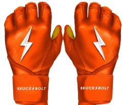 Bruce Bolt Batting Gloves – PREMIUM PRO Youth Long Cuff 29 Bruce Bolt Batting Gloves – PREMIUM PRO Youth Long Cuff -Baseball Fantastic Store Long Cuff Orange 1 1