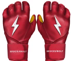 Bruce Bolt Batting Gloves – PREMIUM PRO Youth Long Cuff 24 Bruce Bolt Batting Gloves – PREMIUM PRO Youth Long Cuff -Baseball Fantastic Store Long Cuff Red 1 1