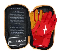Bruce Bolt Batting Gloves – PREMIUM PRO Youth Long Cuff 19 Bruce Bolt Batting Gloves – PREMIUM PRO Youth Long Cuff -Baseball Fantastic Store Long Cuff Red 4 1