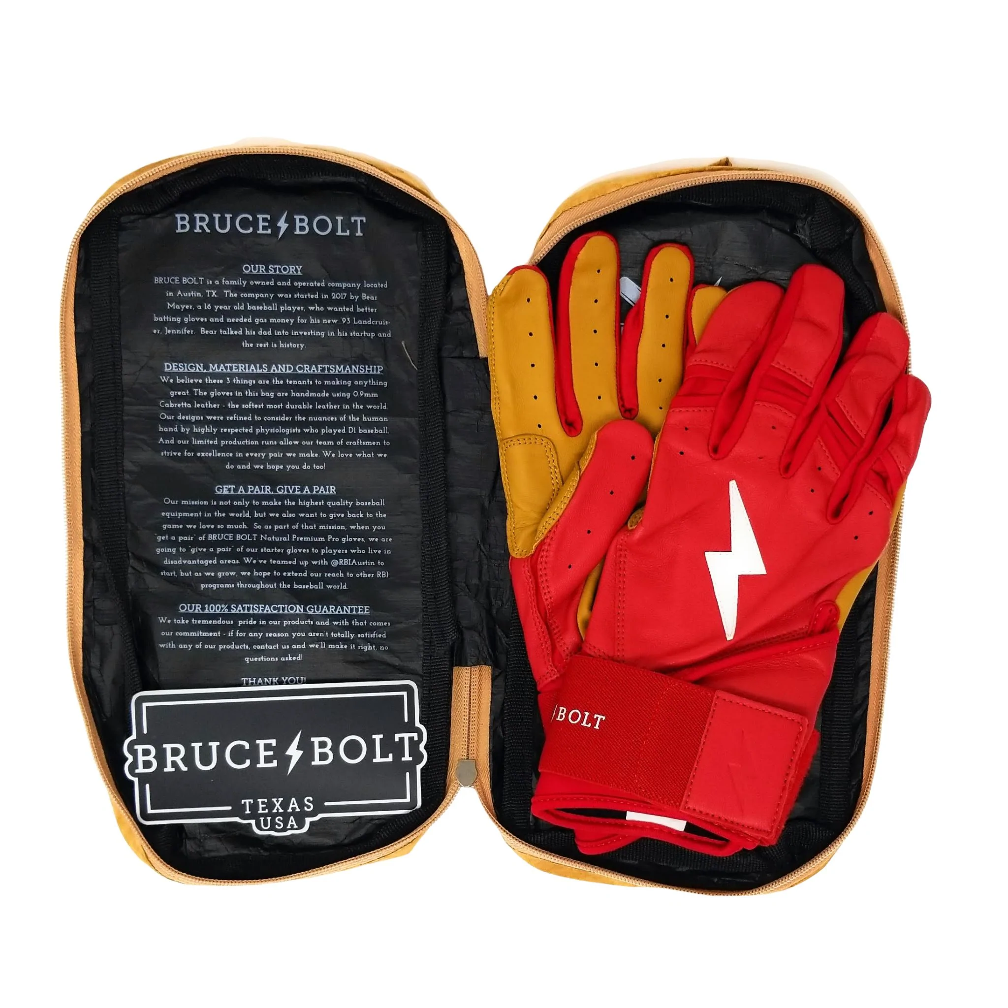 Bruce Bolt Batting Gloves – PREMIUM PRO Youth Long Cuff 6 Bruce Bolt Batting Gloves – PREMIUM PRO Youth Long Cuff - Image 4