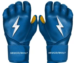 Bruce Bolt Batting Gloves – PREMIUM PRO Adult Long Cuff -Baseball Fantastic Store Long Cuff Royal 1