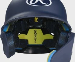 Rawlings MACH Helmet With Adjustable Extension – Left-Handed -Baseball Fantastic Store MA07 Navy 2