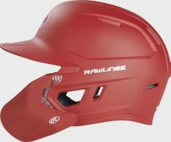 Rawlings MACH Helmet With Adjustable Extension – Left-Handed -Baseball Fantastic Store MA07 Red 3