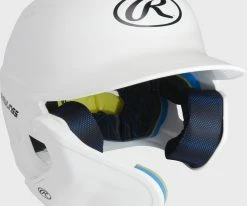 Rawlings MACH Helmet With Adjustable Extension – Left-Handed -Baseball Fantastic Store MA07 White LH