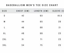 Baseballism Grass Is Greener Men’s T-Shirt 9 Baseballism Grass Is Greener Men’s T-Shirt -Baseball Fantastic Store Men s Tee Size Chart 2