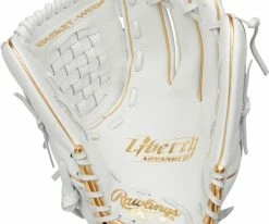 Rawlings Liberty Advanced 12.5″ Fastpitch Glove – White/Gold (RLA125KRG) -Baseball Fantastic Store RLA125KRG 3