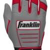 Franklin Custom CFX Pro Batting Gloves – Adult – Grey/Red -Baseball Fantastic Store Red Grey 1