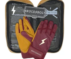 Bruce Bolt – PREMIUM PRO Adult Short Cuff Batting Gloves -Baseball Fantastic Store Short Cuff Maroon 4