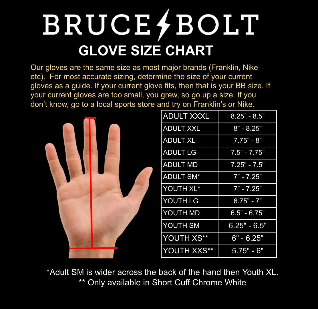 Bruce Bolt – PREMIUM PRO Youth Short Cuff Batting Gloves 9 Bruce Bolt – PREMIUM PRO Youth Short Cuff Batting Gloves - Image 7