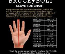 Bruce Bolt – BADER Series Adult Short Cuff Batting Gloves | BABY BLUE -Baseball Fantastic Store Size Chart 4