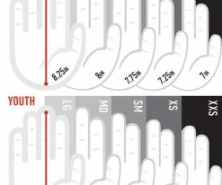 Franklin Pro Classic Batting Gloves – Adult – Black/Gold -Baseball Fantastic Store Size Chart 5