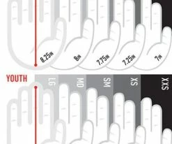 Franklin CFX Pro Chrome Batting Gloves – Adult – Red -Baseball Fantastic Store Sizing Chart 9