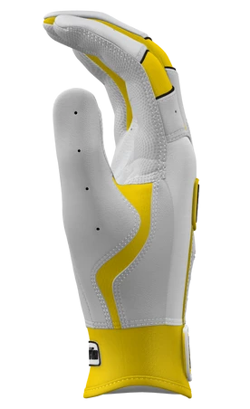 Franklin Custom CFX Pro Batting Gloves – Adult – White/Yellow 5 Franklin Custom CFX Pro Batting Gloves – Adult – White/Yellow - Image 3