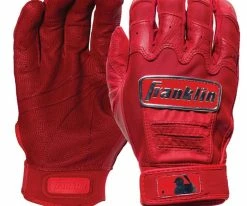 Franklin CFX Pro Chrome Batting Gloves – Adult – Red