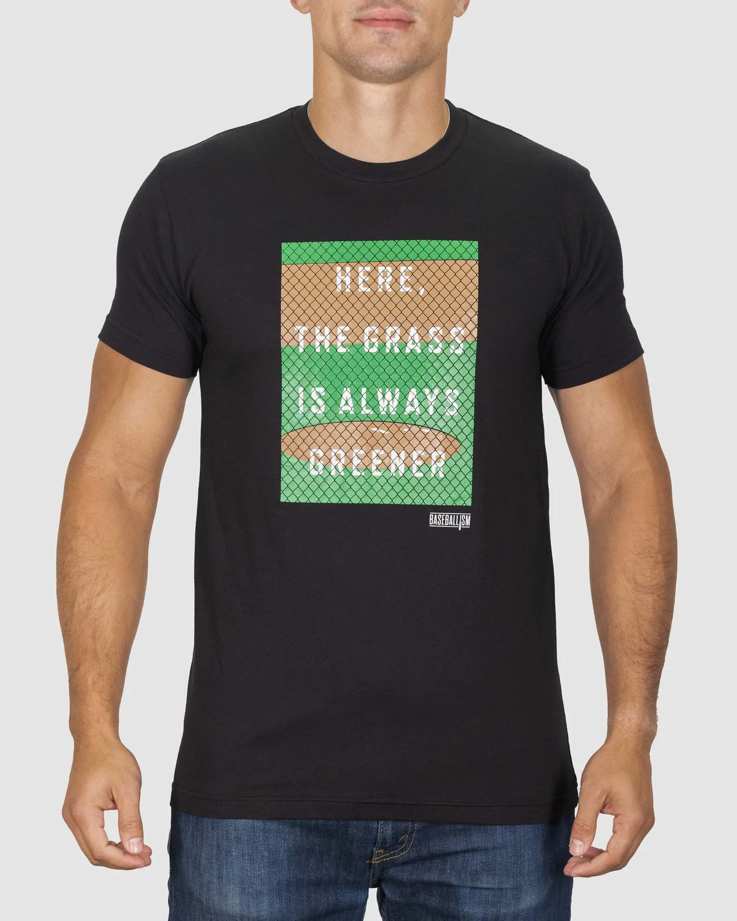 Baseballism Grass Is Greener Men’s T-Shirt 3 Baseballism Grass Is Greener Men’s T-Shirt