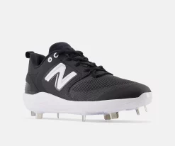 New Balance Black/White L3000v6 Metal Spikes -Baseball Fantastic Store l3000bk6 2