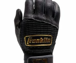 Franklin Pro Classic Batting Gloves – Adult – Black/Gold -Baseball Fantastic Store pro classic black 3