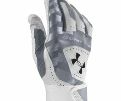 Under Armour Adult Yard Batting Gloves – Grey/White