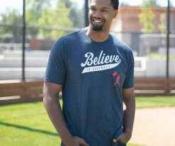 Baseballism – Believe In Baseball Navy T-Shirt (Men’s) -Baseball Fantastic Store products believe in baseball 4