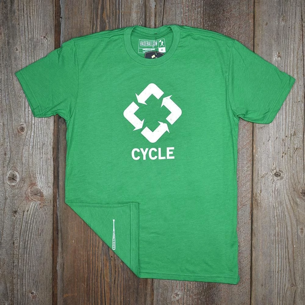 Baseballism – Cycle – Green T-Shirt (Men’s) 4 Baseballism – Cycle – Green T-Shirt (Men’s) - Image 3
