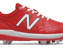 New Balance 4040v5 Youth Molded Cleats – Red/White (J4040TR5)