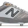 New Balance – Grey/White Low-Cut L3000v4 Metal Spikes (L3000GW4) -Baseball Fantastic Store products l3000gw4 1