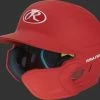 Rawlings Mach Batting Helmet W/ EXT Flap – Red (MACHEXTR) -Baseball Fantastic Store products machextr red 1
