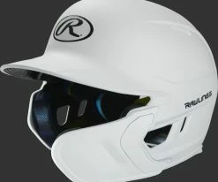 Rawlings Mach Batting Helmet W/ EXT Flap – White (MACHEXTR)