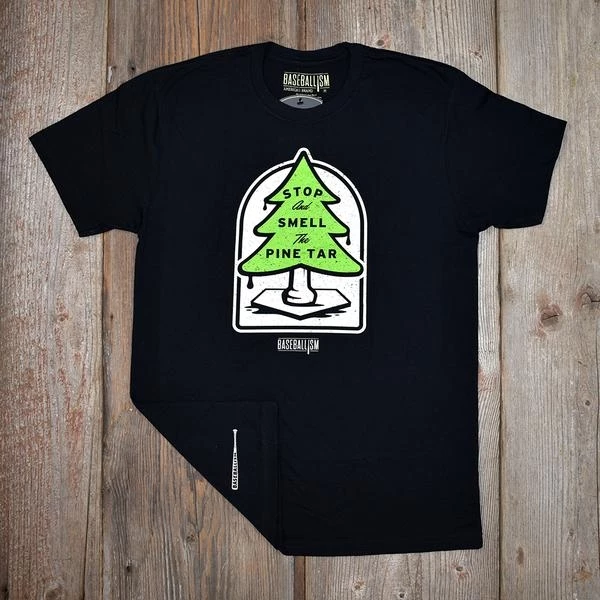 Baseballism – Stop And Smell The Pine Tar – T-Shirt (Men’s) 5 Baseballism – Stop And Smell The Pine Tar – T-Shirt (Men’s) - Image 3