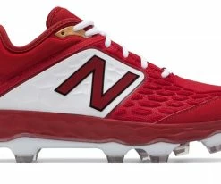 New Balance – Men’s Cardinal/White 3000v4 Fresh Foam Molded Cleat (PL3000M4)