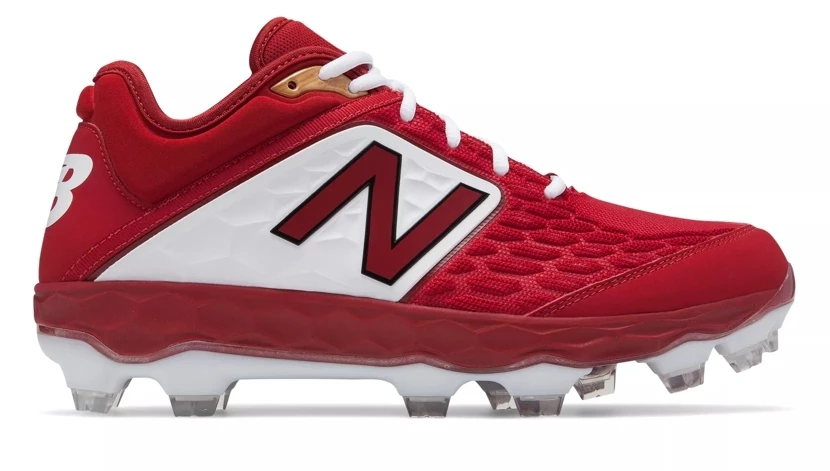 New Balance – Men’s Cardinal/White 3000v4 Fresh Foam Molded Cleat (PL3000M4) 2 New Balance – Men’s Cardinal/White 3000v4 Fresh Foam Molded Cleat (PL3000M4)