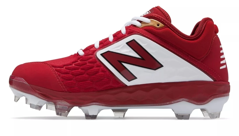 New Balance – Men’s Cardinal/White 3000v4 Fresh Foam Molded Cleat (PL3000M4) 3 New Balance – Men’s Cardinal/White 3000v4 Fresh Foam Molded Cleat (PL3000M4) - Image 2