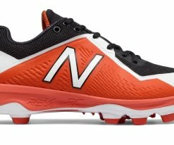 New Balance – Orange/Black Low Rubber Baseball Cleats (PL4040B4)