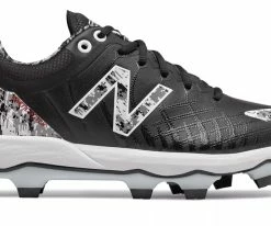 New Balance 4040v5 Adult Molded Cleats – Black/White (PL4040E5)