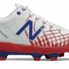 New Balance 4040v5 Adult Molded Cleats – Red/White/Blue (PL4040PR) 1 New Balance 4040v5 Adult Molded Cleats – Red/White/Blue (PL4040PR) -Baseball Fantastic Store products pl4040pr 1