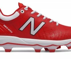 New Balance 4040v5 Adult Molded Cleats – Red/White (PL4040R5)